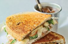 Warm and Crispy Turkey, Brie and Apple Sandwich