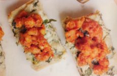 Artichoke Spread with Seafood Topping