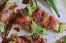 Sweet and Tangy Prosciutto Wrapped Grilled Okra