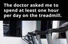 My exercise program while battling stomach virus. Seems to be working!