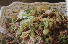 Zesty Shredded Brussels Sprout and Bacon Salad