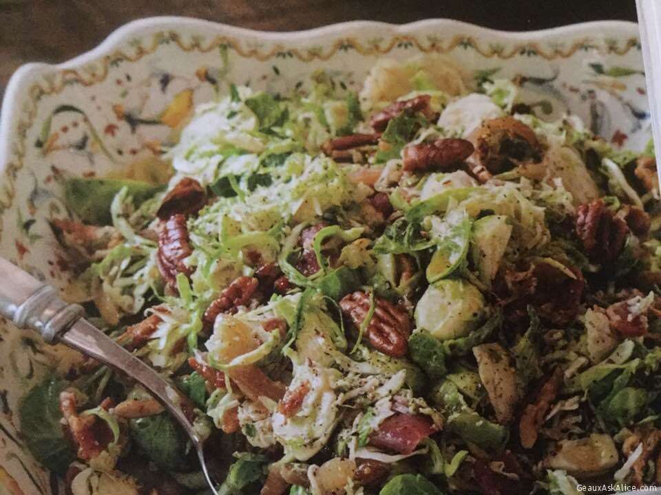 Zesty Shredded Brussels Sprout and Bacon Salad