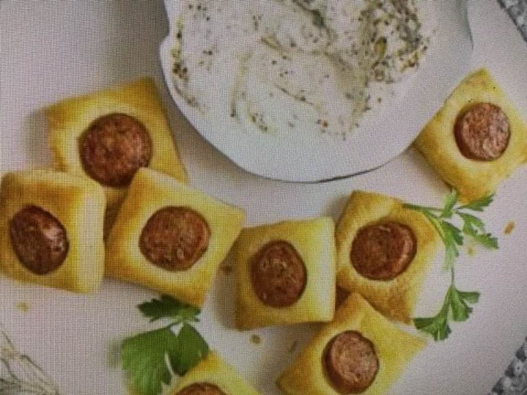 Creamy Mustard Dipping Sauce with Chicken Sausage Puffs Geaux Ask Alice!