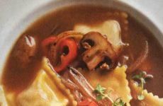 Beefy-Mushroom Ravioli Soup