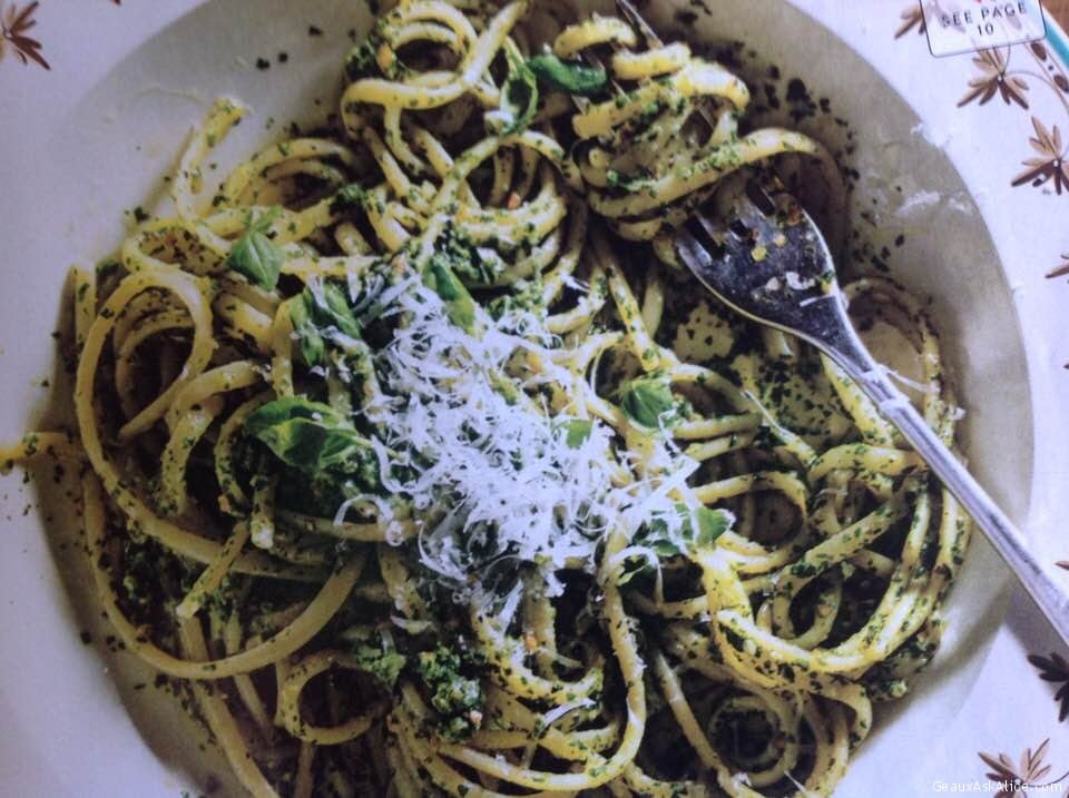 Spinach Herb Pesto Linguine