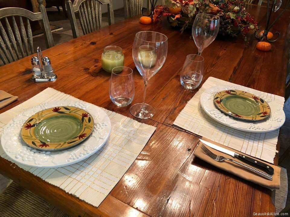 Table set for Two! Celebrating “51” Years!