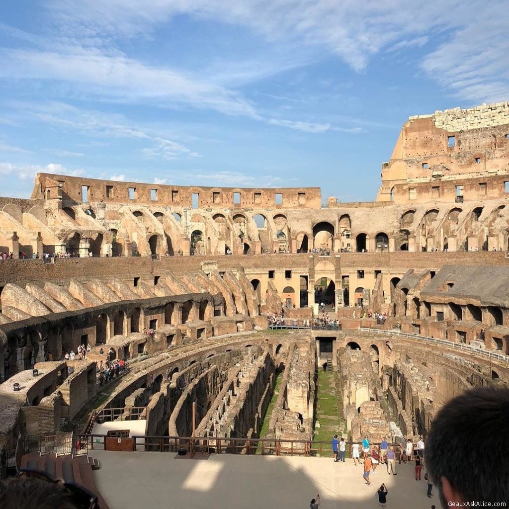 the Colosseum, the Forum, the Pantheon and Trevi fountain the history