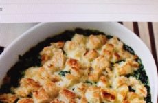 Garlicky Baby Spinach Bread Pudding