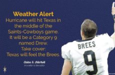 Oh yes, Strong Brees hitting tonight!