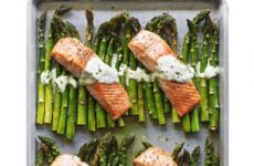 Flavorful Broiled Salmon and Asparagus Sheet Dinner
