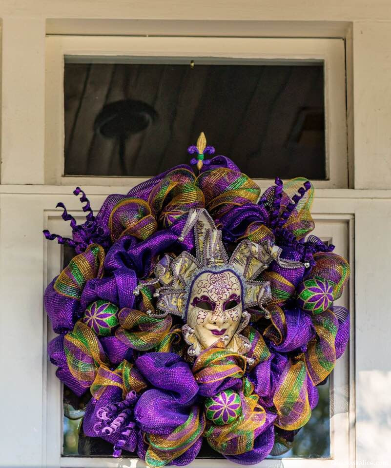 Mardi Gras Wreath