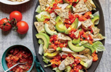 Stepped-Up Shredded Chicken and Avocado Nacho Salad