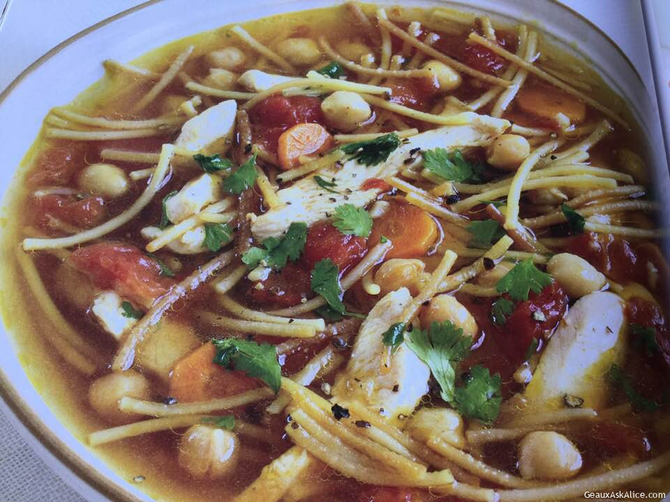 Chicken Noodle Soup with Chickpeas - Geaux Ask Alice!