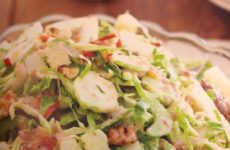 Shaved Brussels Sprouts with Bacon Vinaigrette