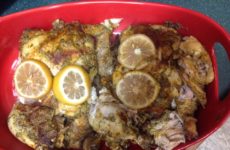 Zesty Pesto Encrusted Stuffed Whole Chicken