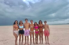 Big Grand Peeps on their pink beach on the Ocean Safari today. They had a fantastic day!