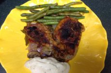 Baked Garlicky Chicken with Brown Sugar Glaze