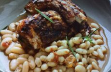 Crockpot Glazed Pork Ribs with Creamy White Beans
