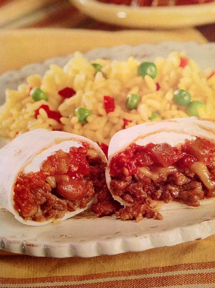 Simple Beef and Bean Burritos