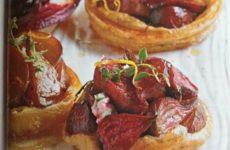 Savory Tarts Topped with Lemony Beets