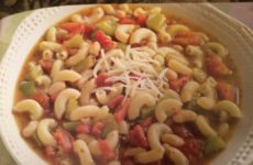 White Bean and Pasta Stew with Pesto