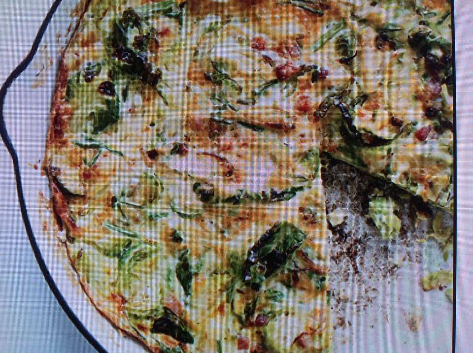 Brussels Sprout, Bacon and Gruyere Frittata