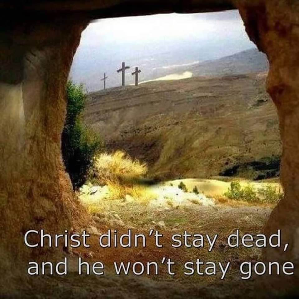 Christ didn't stay...