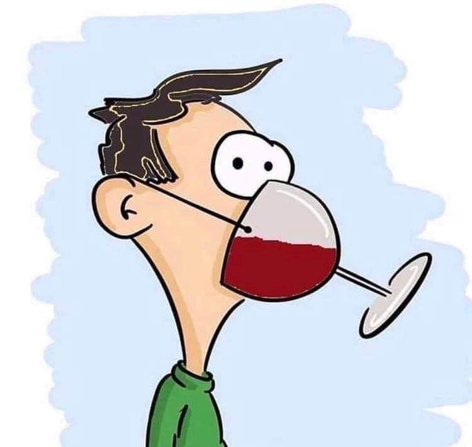 Drinking my Vino safely!