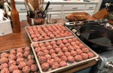 Good day to catch up on making my 10 dozen meatballs and marinara sauce. What else is there to do?