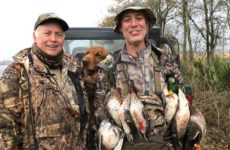 Hubby and his birthday son hunting when not doing pillowcases