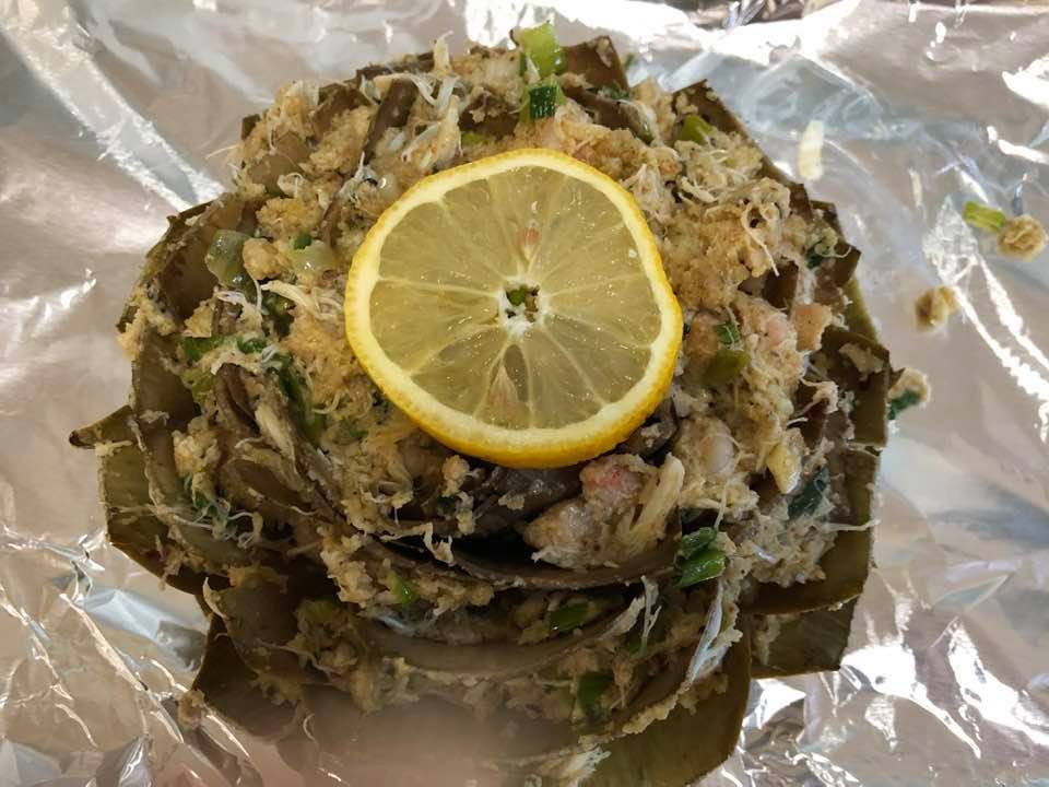 One seafood stuffed artichoke down and 11 to Geaux!