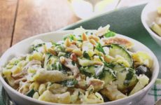 Confetti Chicken and Veggies with Lemony Pasta