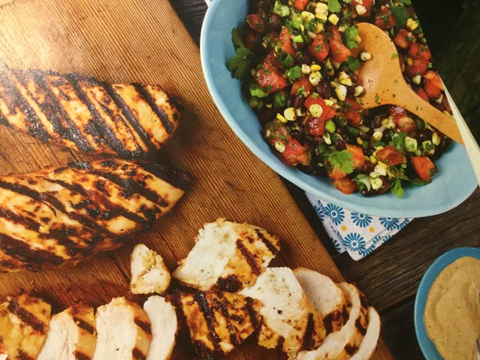Chipotle Grilled Chicken Breasts with Corn/Black Bean Salsa