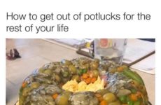 If u r invited to a Pot Luck Supper and you don’t like to cook, bring this dish! Trust me they won’t ask you to bring anything again!