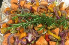 Fresh Diced Yams with Rosemary and Balsamic Glaze