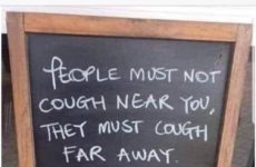 People must not cough...