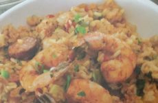 Shrimp, Chicken and Andouille Jambalaya