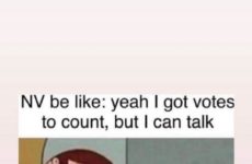 I got votes to count, but I can talk....