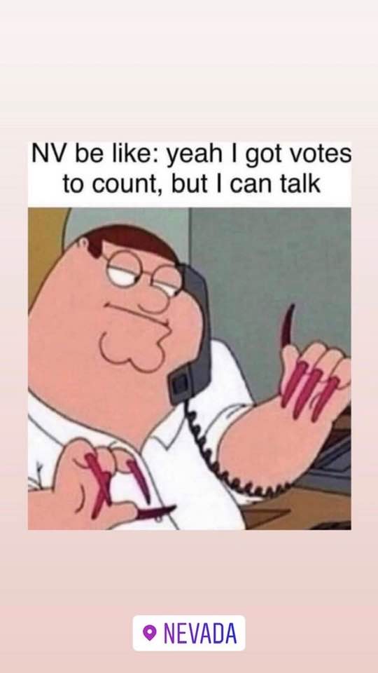 I got votes to count, but I can talk....