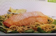 Lemony Pan Saute Salmon with Whole Wheat Pasta