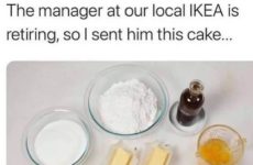 I sent him a cake...