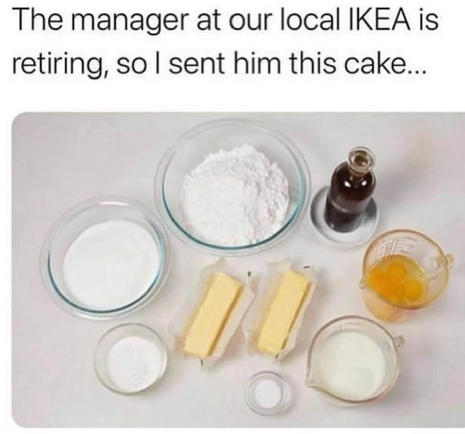 I sent him a cake...