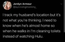 I track my husband...
