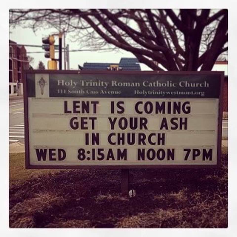 Lent is coming....
