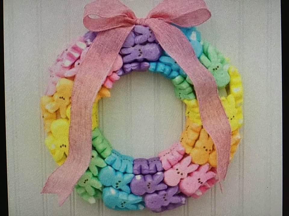 Colorful Peep Wreath