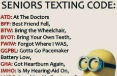 Seniors Texting Code