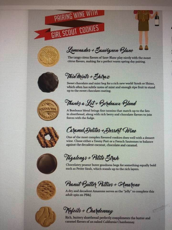 Wine Pairings for the Magnificent Girl Scout Cookies!