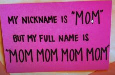 My nick name is Mom