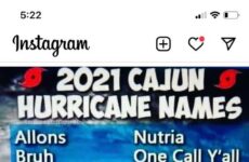 2021 Cajun Hurricane Names