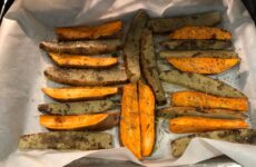 Oven-Roasted Yam and Russet Potato Spears